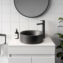 Affine Bathroom Wall Hung Vanity Unit Sink Cabinet Countertop Wash Basin Oak 1100mm - thumbnail 4