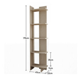 Living And Home 5 Tier Modern Wooden Corner Bookcase Ladder Shelf Plants Stand - thumbnail 5