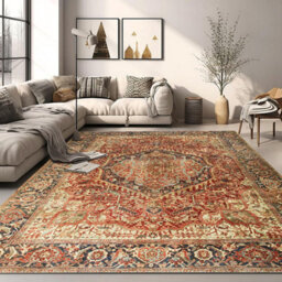 Ameha Majestic Cashmere Area Rugs For Bedroom Living Dining Room Kitchen Indoor/outdoor Non Slip Soft 160X230 Cm Carpet - thumbnail 2