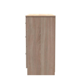 Stafford 6 Drawer Wide Chest In Bardolino Oak (Ready Assembled) - thumbnail 2