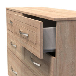 Stafford 6 Drawer Wide Chest In Bardolino Oak (Ready Assembled) - thumbnail 5