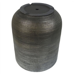 Leaf 47Cm X 41Cm Coya Silver Ridged Planter Extra Large Composite Plant Pot - thumbnail 4