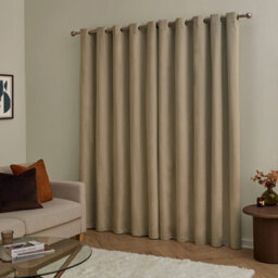 furn. Furn The Ultimate Velvet Blackout Eyelet Curtain Pair, Mocha, (W) 168 X (D) 183Cm - thumbnail 4