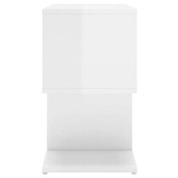Berkfield Bedside Cabinets 2 Pcs High Gloss White 50X30X51.5 Cm Engineered Wood - thumbnail 6
