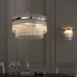 Luminosa Lighting Luminosa Marietta Glass Shade Wall Lamp Bright Nickel - thumbnail 6