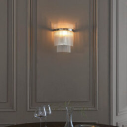 Luminosa Lighting Luminosa Marietta Glass Shade Wall Lamp Bright Nickel - thumbnail 3