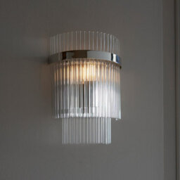 Luminosa Lighting Luminosa Marietta Glass Shade Wall Lamp Bright Nickel - thumbnail 2