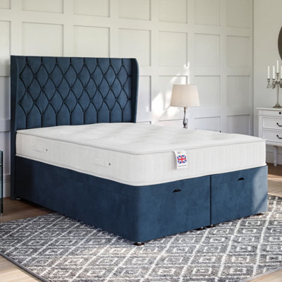Divan Base Direct Plush Marine Ottoman Divan 5Ft King Size Side Lift Ottoman - image 1