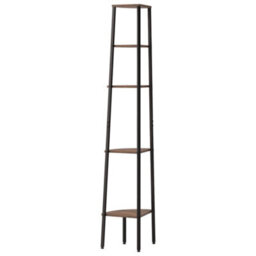 Vidaxl 5-Tier Corner Shelf Dark Brown And Black 45.5X31.5X180 Cm - thumbnail 5