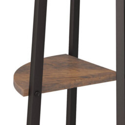 Vidaxl 5-Tier Corner Shelf Dark Brown And Black 45.5X31.5X180 Cm - thumbnail 7