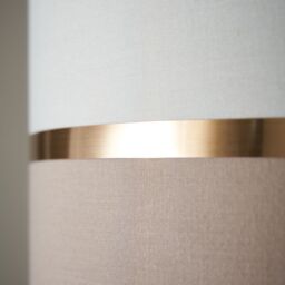 Inlight Isonoe Ivory & Mocha Drum Cylinder Light Shade (D)30Cm - thumbnail 3
