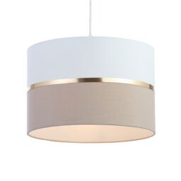 Inlight Isonoe Ivory & Mocha Drum Cylinder Light Shade (D)30Cm - thumbnail 7