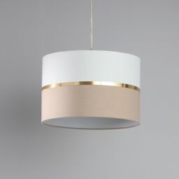 Inlight Isonoe Ivory & Mocha Drum Cylinder Light Shade (D)30Cm - thumbnail 5