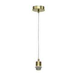 First Choice Lighting Carss - Satin Brass Ceiling Pendant Flex Suspension Kit For Shades - thumbnail 1