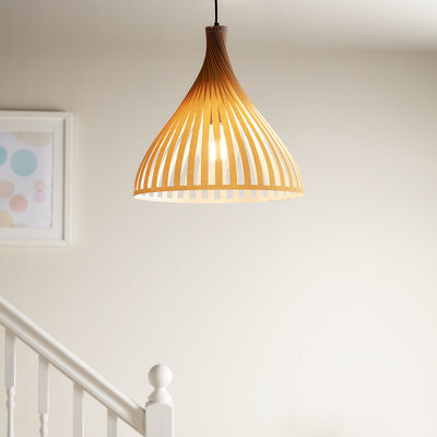 GoodHome Crozon Mustard Pendant Ceiling Light, (Dia)380mm - image 1