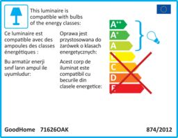 GoodHome Crozon Mustard Pendant Ceiling Light, (Dia)380mm - thumbnail 5