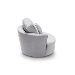 Abakus Direct Chicago Velvet Swivel Chair In Light Grey - thumbnail 6