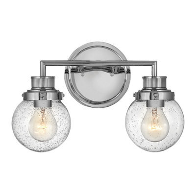 Luminosa Lighting Luminosa Hinkley Poppy Bathroom Wall Lamp Polished Chrome, Ip44 - image 1