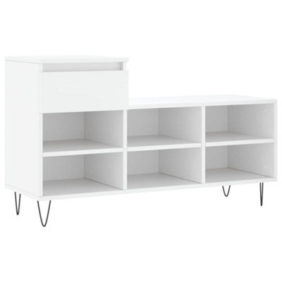 Berkfield Modern Shoe Cabinet White 102X36X60 Cm Engineered Wood