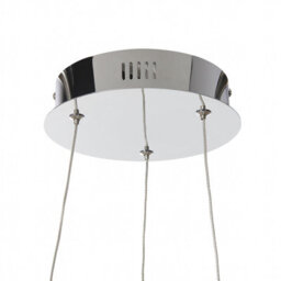 Wyld And Coco 40Cm Ring Pendant Lamp, Integrated Led, Silver Aluminium, Gloss Finish, Adjustable Height - thumbnail 5