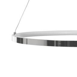 Wyld And Coco 40Cm Ring Pendant Lamp, Integrated Led, Silver Aluminium, Gloss Finish, Adjustable Height - thumbnail 4