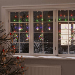 Berkfield Decorative Star And Moon Fairy Lights Remote Control 138 Led Colourful - thumbnail 2