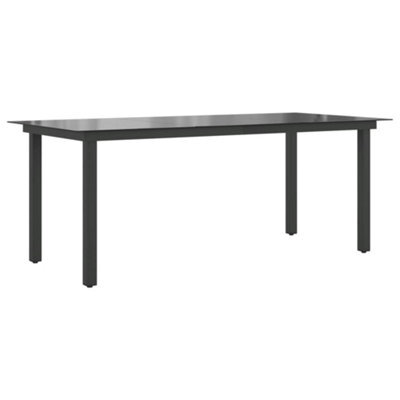 Walplus Garden Table Black 190X90X74 Cm Aluminium And Glass - image 1