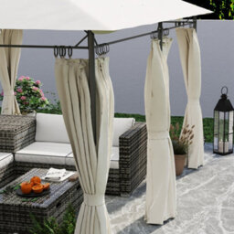 Outsunny 3 X 4M Garden Gazebo With Sides, Double Roof Metal Gazebo, White - thumbnail 9