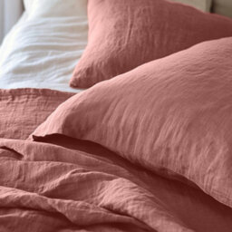 Where Saints Go Ltd Duvet Cover & Pillowcase Set - Terracotta Orange - Muslin Cotton - Single - thumbnail 5