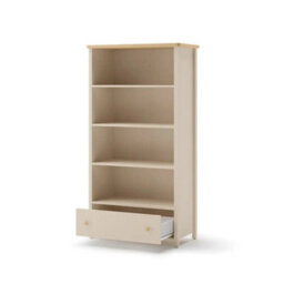 Arte  Story 02 Bookcase 85Cm - Beige & Oak Vincenza, Three Shelves & Drawer Storage - thumbnail 2