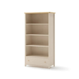 Arte  Story 02 Bookcase 85Cm - Beige & Oak Vincenza, Three Shelves & Drawer Storage