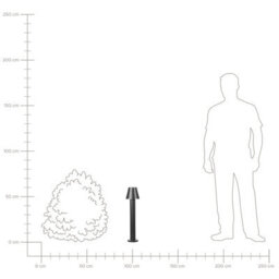 Beliani Outdoor Led Bollard Lamp Holmes Black - thumbnail 7