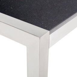 Beliani Garden Dining Table Grosseto 180 Cm 90 Cm Polished Granite Black - thumbnail 6