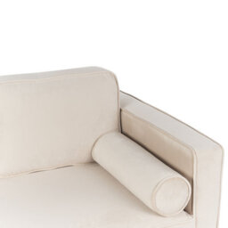 Beliani Right-Hand Chaise Longue Miramas Velvet Beige - thumbnail 8