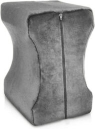 Mantraraj Grey Memory Foam Leg Pillow Orthopaedic Contour Leg Pillow Orthopaedic Reduce Pain Back Hips Knee - thumbnail 2