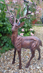 Standing Stag Buck Ornament Cast From Aluminium Large - thumbnail 4