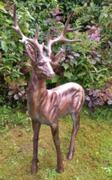 Standing Stag Buck Ornament Cast From Aluminium Large - thumbnail 6