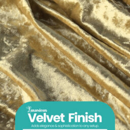 Neel Blue Pack Of 10 Velvet Chair Band Glitz Shiny Fabric Strechy Chair Band Sash, Gold - thumbnail 5