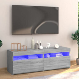 Berkfield Tv Cabinet With Led Lights Grey Sonoma 120X35X40 Cm - thumbnail 1