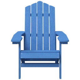 Berkfield Garden Adirondack Chair With Table Hdpe Aqua Blue - thumbnail 4