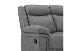 Home Detail Rowan 3 Seater Recliner Sofa, Dark Grey Faux Leather - thumbnail 5