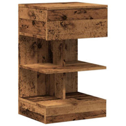 Berkfield Bedside Cabinet Old Wood 40X35X65 Cm Engineered Wood - thumbnail 2