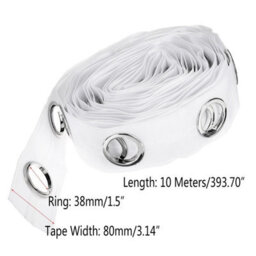 10M Eyelet Curtain Tape With 80 Round Eyelet Rings Curtain Accessories - thumbnail 2