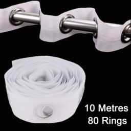 10M Eyelet Curtain Tape With 80 Round Eyelet Rings Curtain Accessories - thumbnail 6