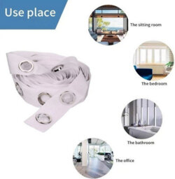 10M Eyelet Curtain Tape With 80 Round Eyelet Rings Curtain Accessories - thumbnail 4