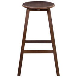 Wyld And Coco Timberline Set Of 2 Bamboo Bar Stools Dark Brown Lacquered Classic Silhouette - thumbnail 1