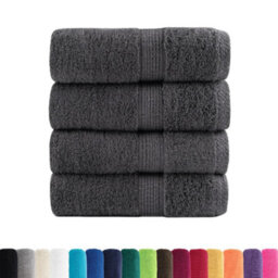 Berkfield Durable Premium Wash Towels Solund 4Pcs Anthracite 30X30Cm 600Gsm