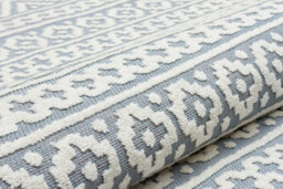 Blue Outdoor Rug, Geometric Stain-Resistant Rug For Patio Decks, 3mm Modern Outdoor Durable Area Rug-160Cm X 220Cm - thumbnail 7