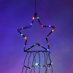 1Ft X 8 Strands String Lights With Star Tree Topper - Tree Decoration Fairy Lights - Low Voltage - Waterproof - Mains Powered - thumbnail 3