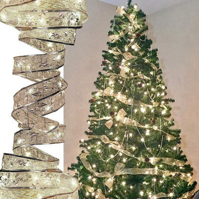 Groundlevel Led Ribbon Shape Fairy Lights - Warm White 2 Lengths - image 1